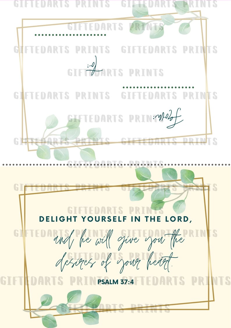 Christian Card. Printable greeting card. Bible Verse fold | Etsy