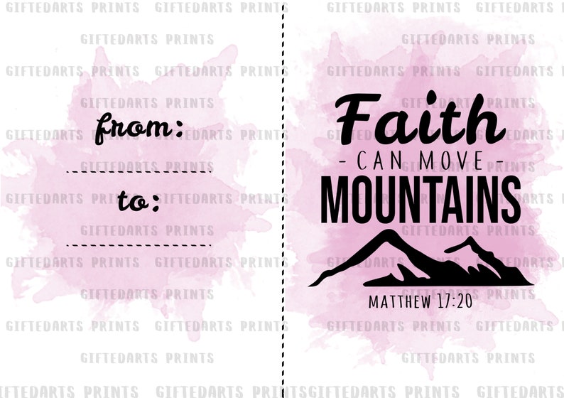 Christian Greeting Card Printable A6 card with Bible Verse for | Etsy