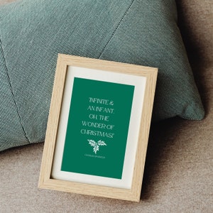 Infinite & an Infant. Oh, the Wonder of Christmas | Charles Spurgeon Quote | Charles Spurgeon Printable | Christmas