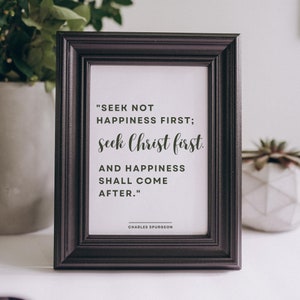 Seek Christ First | Charles Spurgeon Quote | Charles Spurgeon Printable