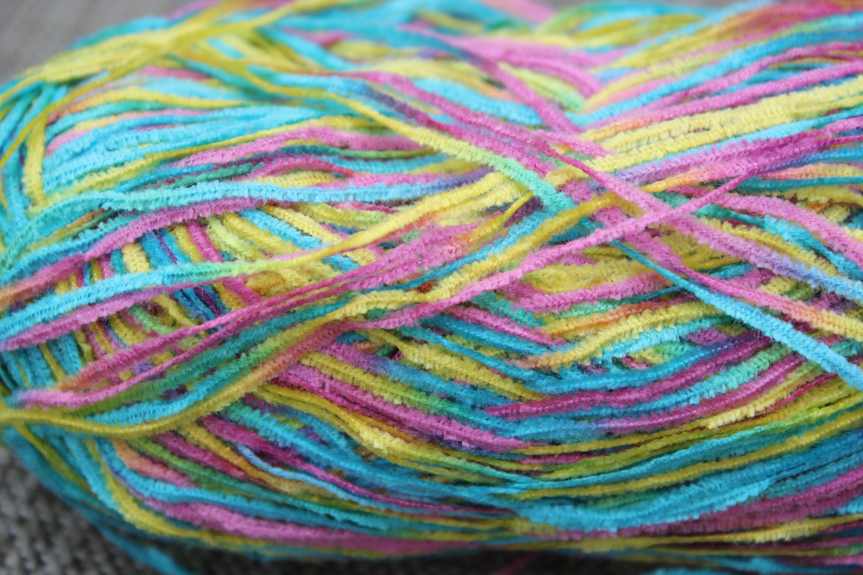 Thin chenille amigurumi superfine yarn rainbow and solid Etsy