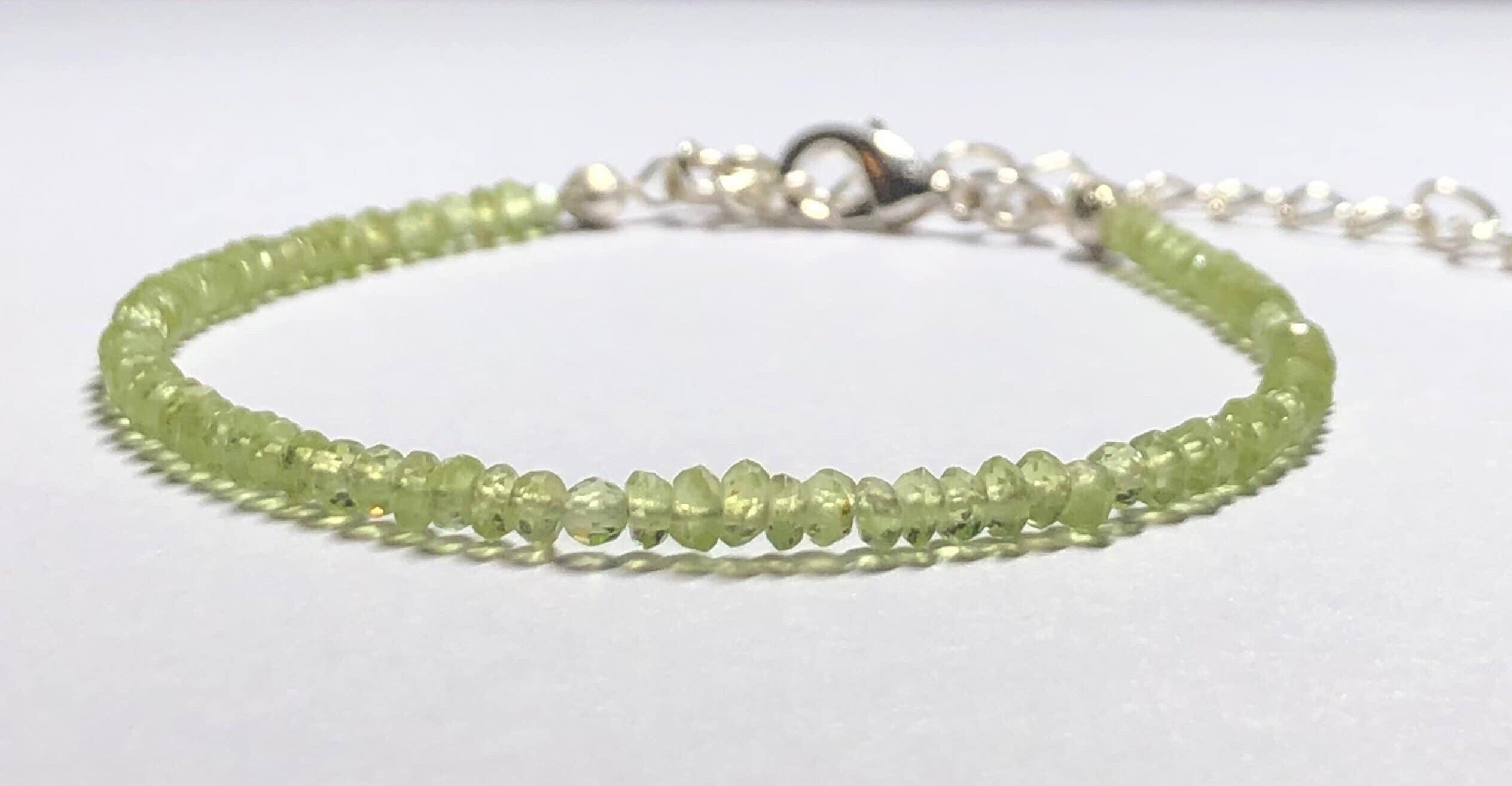 Peridot bracelet peridot gemstone bracelets gifts for her Etsy