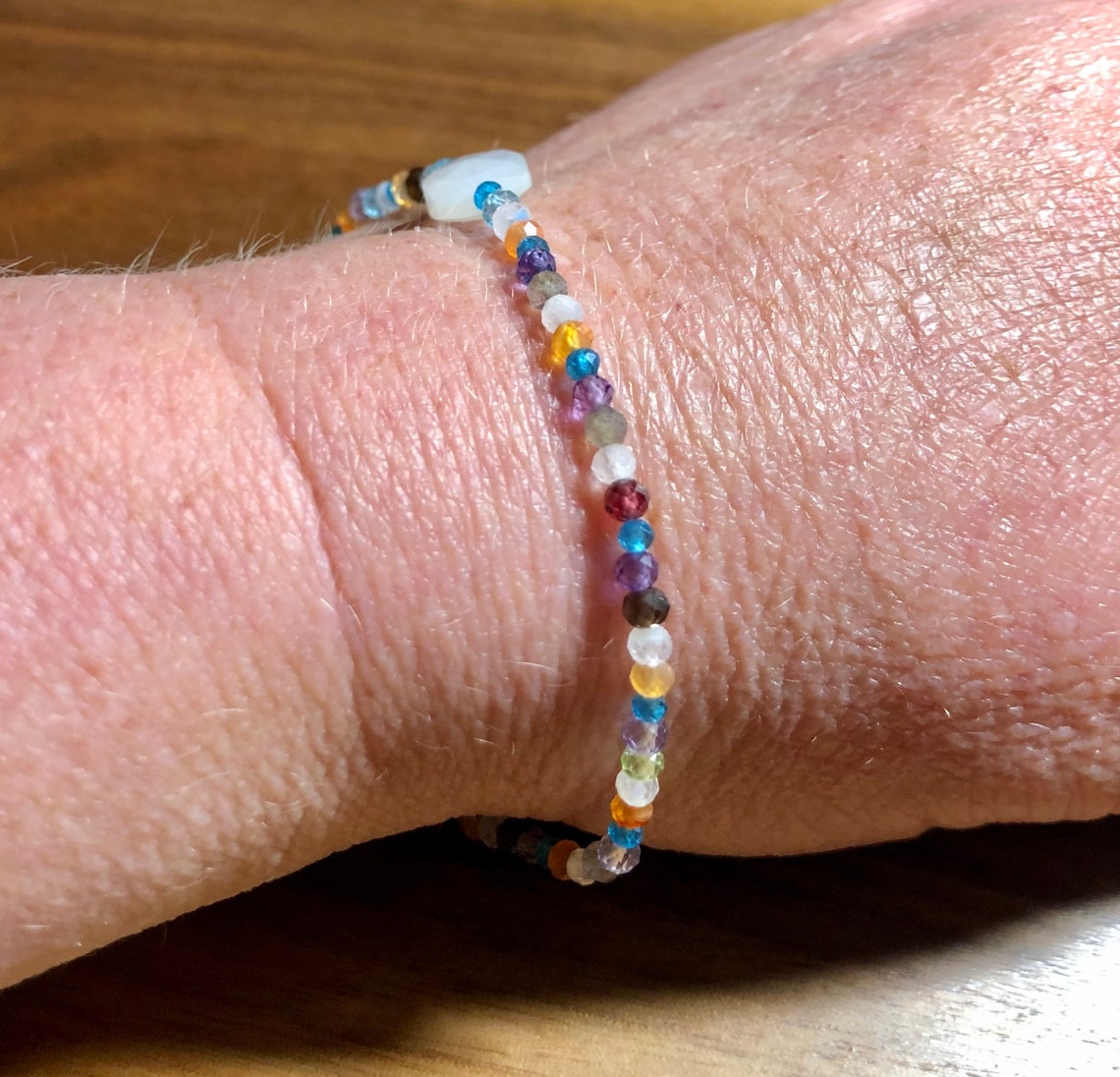 Rainbow Beaded Bracelet Multicolored Beaded Bracelet Boho | Etsy