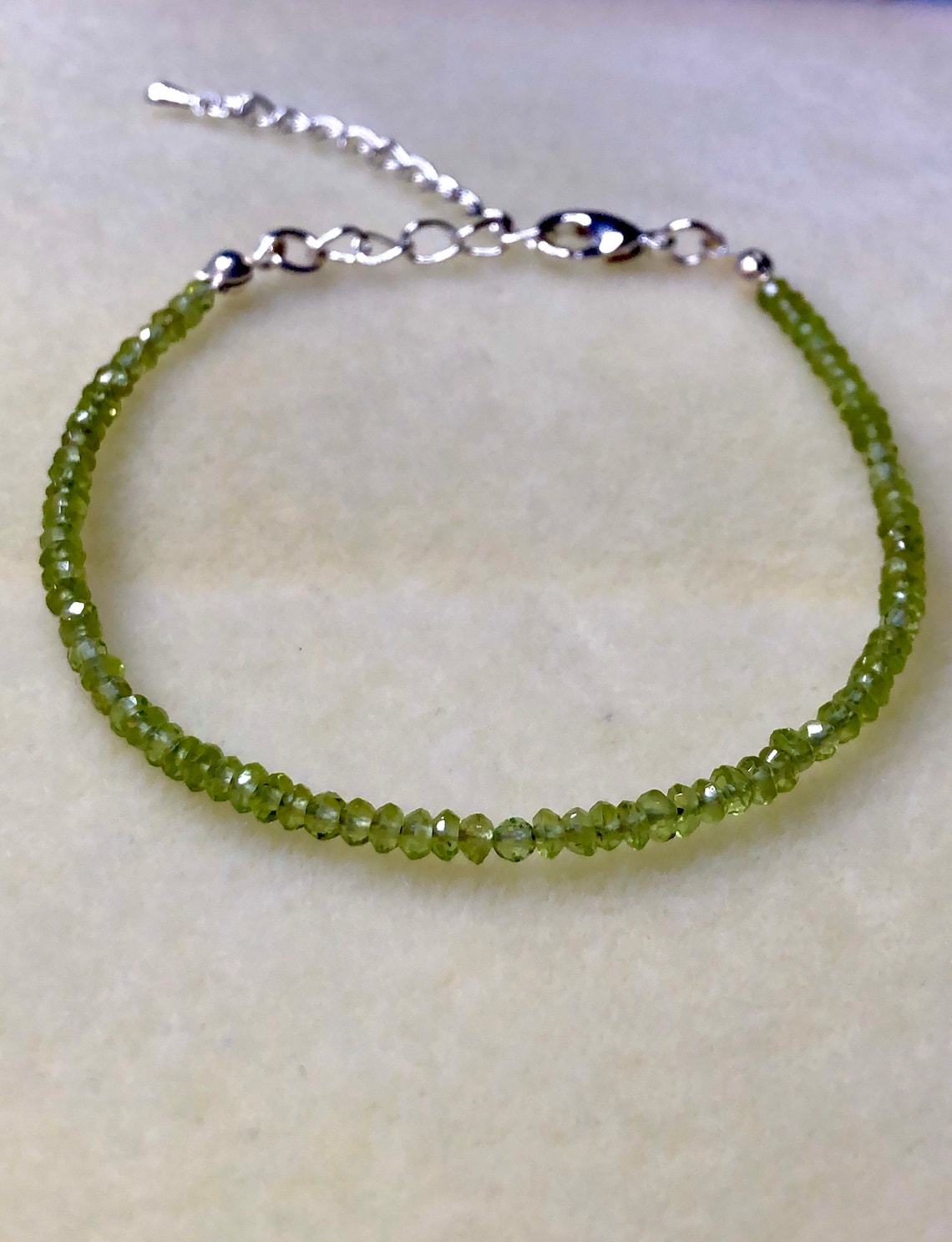 Peridot bead bracelet peridot bead bracelets gifts for her Etsy