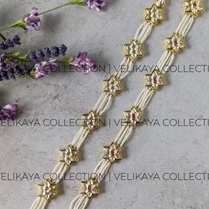 Kundan Headband with Meenakari Kundan Sheeshphool Pearl Headband Indian Jewellery Pakistani Jewellery Punjabi Jewellery Wedding Jewelry