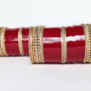 Chuda de mariée indienne / Chooda de mariage / Chura à pois / Chooda punjabi / Bijoux indiens / Chuda de Kundan / Chuda de perles / Bijoux pakistanais