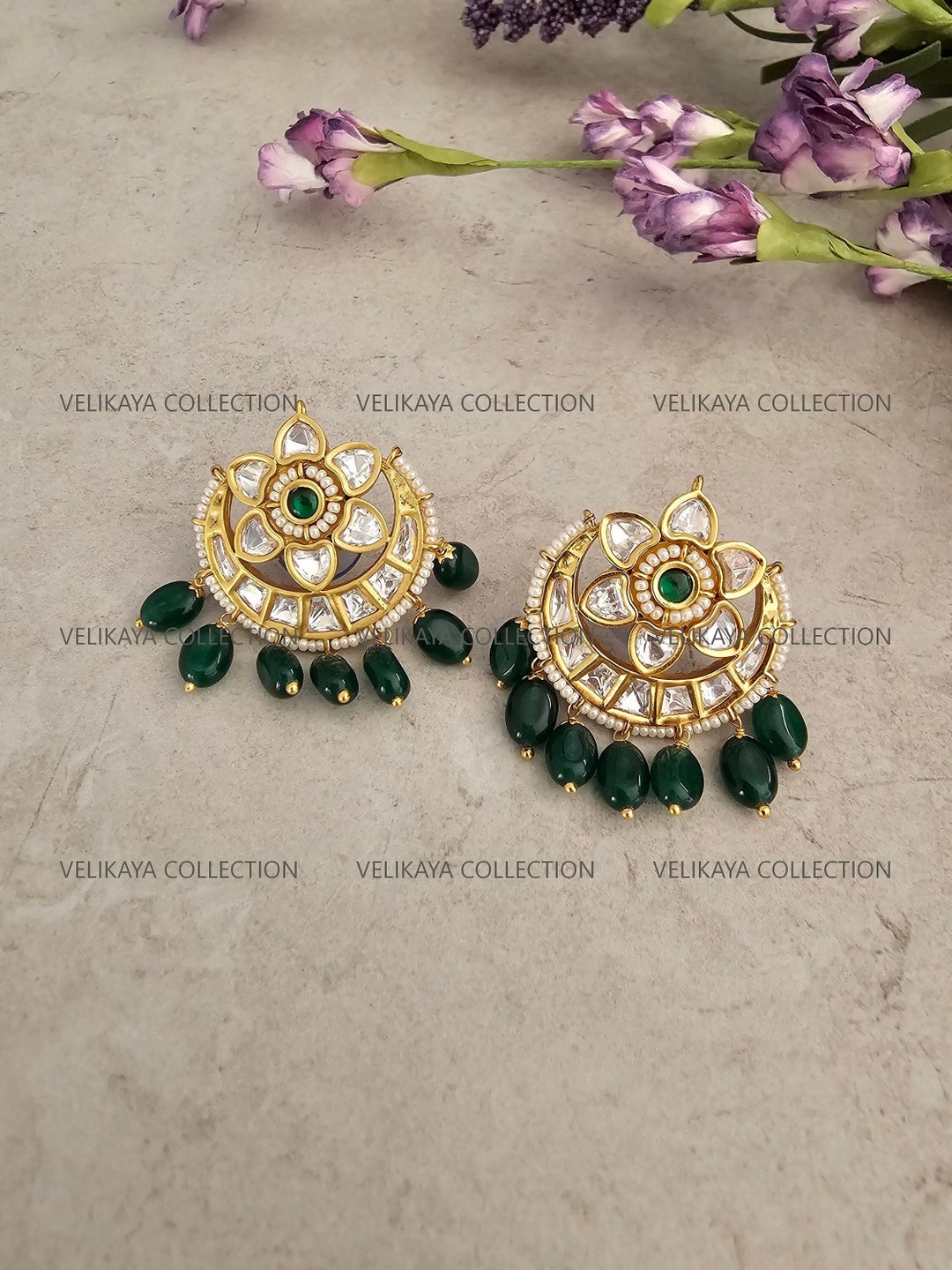 Kanchan Gulab Earrings
