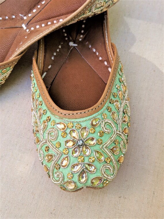 mint green ballet flats