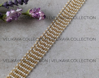 Pearl Kundan Headband / Pearl kundan Sheeshphool / Indian Jewelry/ Party wear Bollywood jewelry / Pakistani Jewelry / Bridal Wedding Jewelry