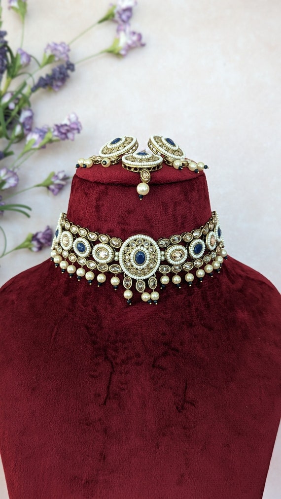 Purple choker necklace- Custom made bohemian necklace- One of a kind e –  zamarutjewel