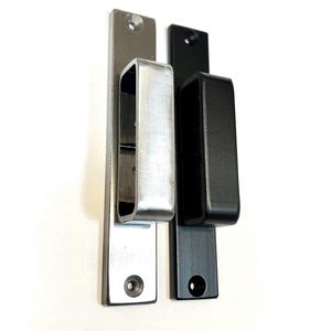 Cabinet pull handle/drawer pull handle- Brushed steel minimal industrial style handle. Modern cabinet pull handles.