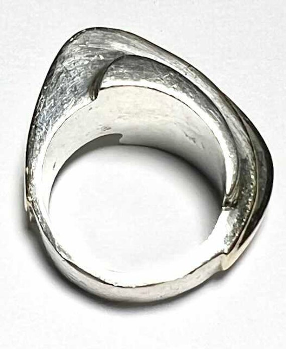 Outstanding Structural Art Deco Silver Vermeil Ri… - image 7