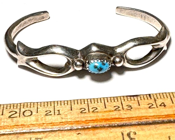 Rare Vintage Navajo Tso Family Turquoise Sterling Silver Native American Ring Rare Vintage Navajo Tso Family Turquoise Sterling Silver Native American Ring