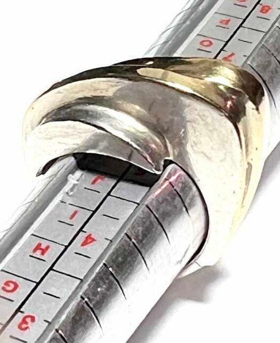 Outstanding Structural Art Deco Silver Vermeil Ri… - image 5