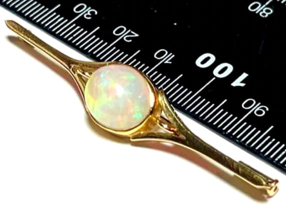 Gorgeous Vintage 14K Gold Opal Brooch - image 3