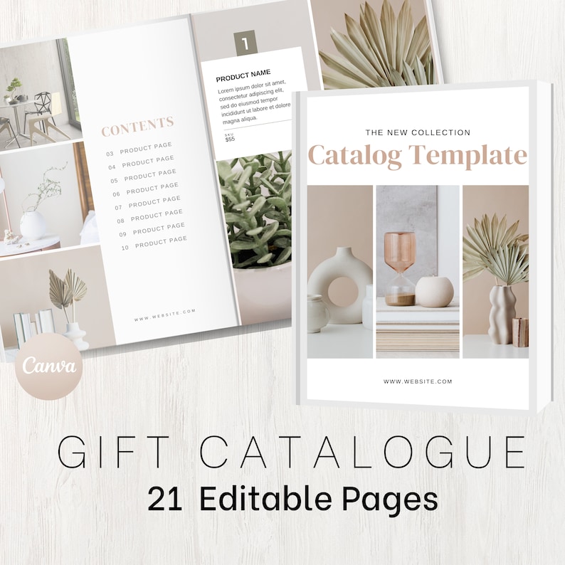 Minimalist Gift Guide Template 21page Catalog for Jewelry Business