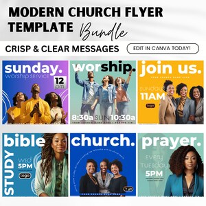 Christian Flyer, Church Flyer, Ministry Flyer, Church Social media, CANVA template bundle. Women & Men Conferences, Sunday Service, Prayer Conference, Special Event Services, Sunday Service, Holy Convocation, Church Anniversary, Pastor Appreciation