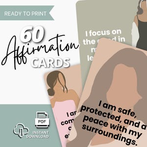 self care affirmation card, affirmation card plr, plr template anxiety, calm peace cards, manage adhd, shadowwork cards, printable cards