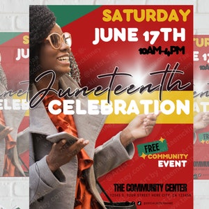 Juneteenth Celebration Flyer Template: Editable DIY Event Design (Digital Download)