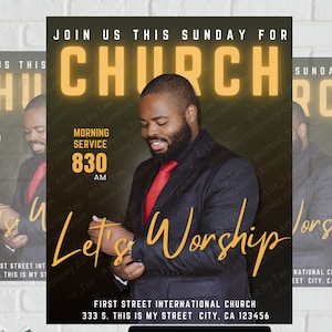 Church Flyer Template, Church Flyer, Conference, Convocation, Church Service, Christian Flyer, Social Media Post, Christian Inspiration
