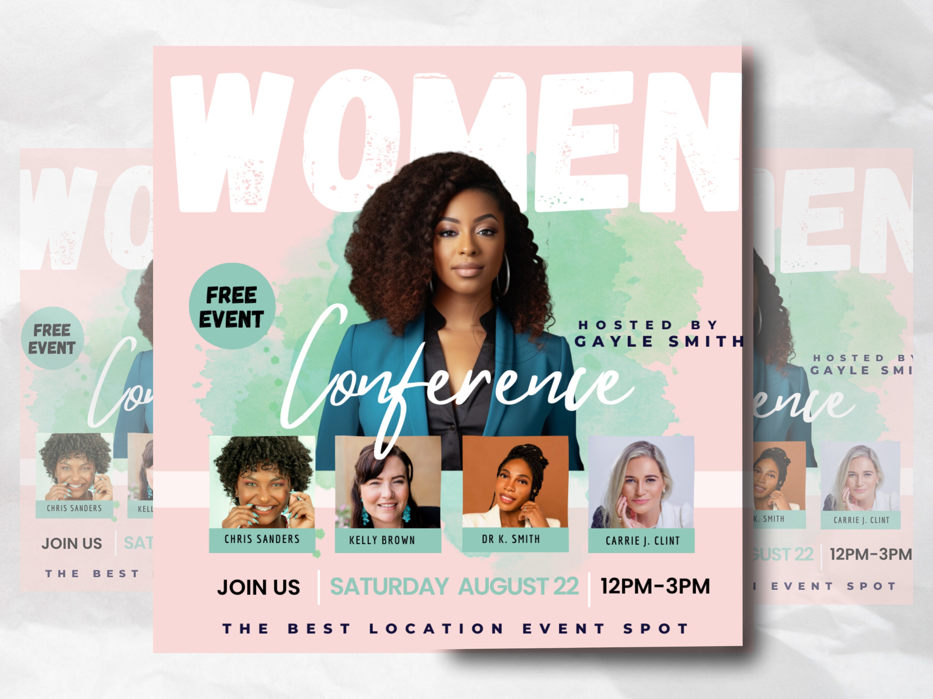 Women Conference Flyer, DIY Flyer Template Design, Church Conference ...
