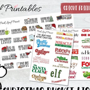 Christmas Bucket List Bundle | DIGITAL DOWNLOAD | Printable Planner Stickers