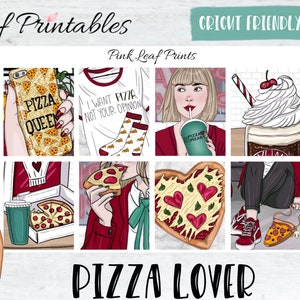 Pizza Lover | Printable Planner Stickers | Digitial Download