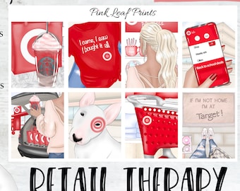 Retail Therapy | Printable Planner Stickers | Digitial Download