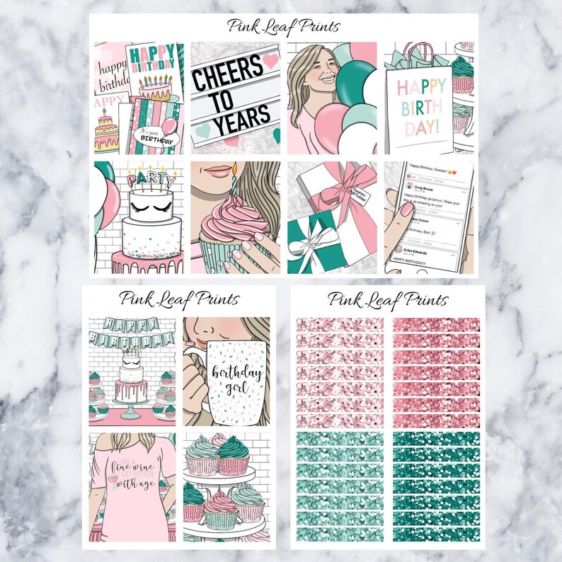Birthday Girl | Printable Planner Stickers | Digitial Download - Etsy
