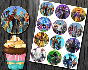 Fortnite Cake Topper Printable Etsy - kids cupcake topper
