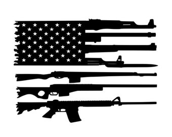 Download Gun Flag American Flag Rifle Flag SVG PNG File | Etsy