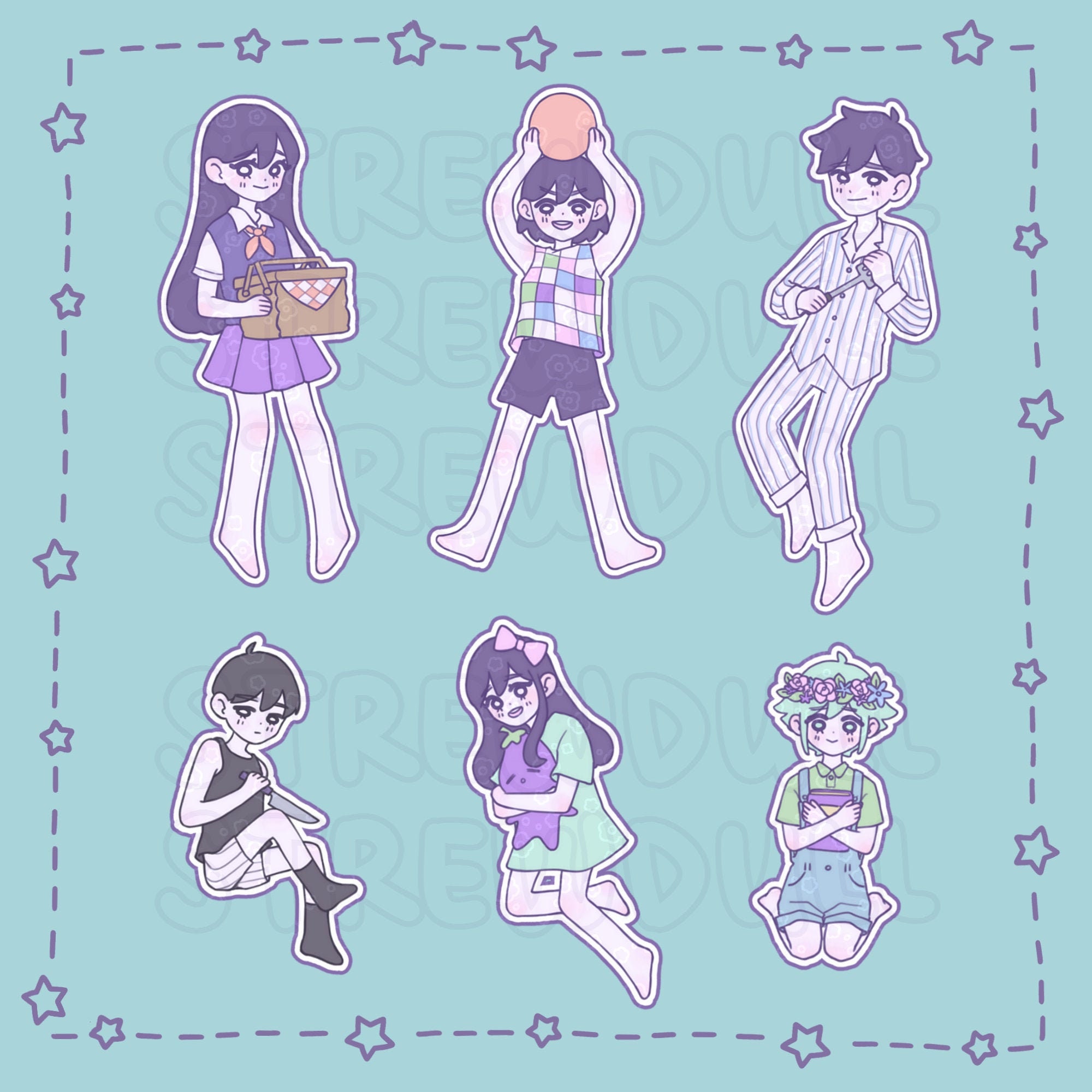 Holographic OMORI Stickers Etsy Canada