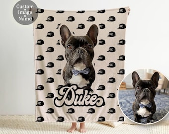 Custom Pet Photo Blanket: Personalized Dog/Cat Blanket with Name