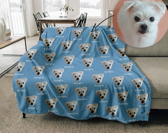 Custom Pet Photo Blanket: Personalized Dog or Cat Blanket
