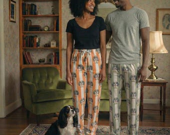 Personalized Pet Photo Checker Pajama , Custom Dog & Cat Portrait PJs, Family Matching LoungewearLoungewear