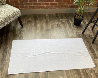 Sublimation Blank Beach Towel, 100% Cotton Front, Poly Back, 30x60 inch