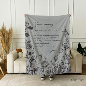 Manta con letras, regalo personalizado, manta Minky con letras escritas a mano, regalo para papá, regalo para el día de la madre, abuelos, día de San Valentín, aniversario