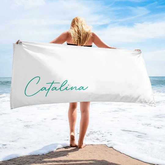 Scripty Signature Style Personalized Beach Towel Personalized Name Pool Towel  Beach Towel With Name Outside Birthday Vacation Gift - Etsy
