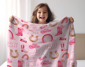 Personalized Kids  Blanket, Custom Name Toddler Gift, Minky Plush Fabric