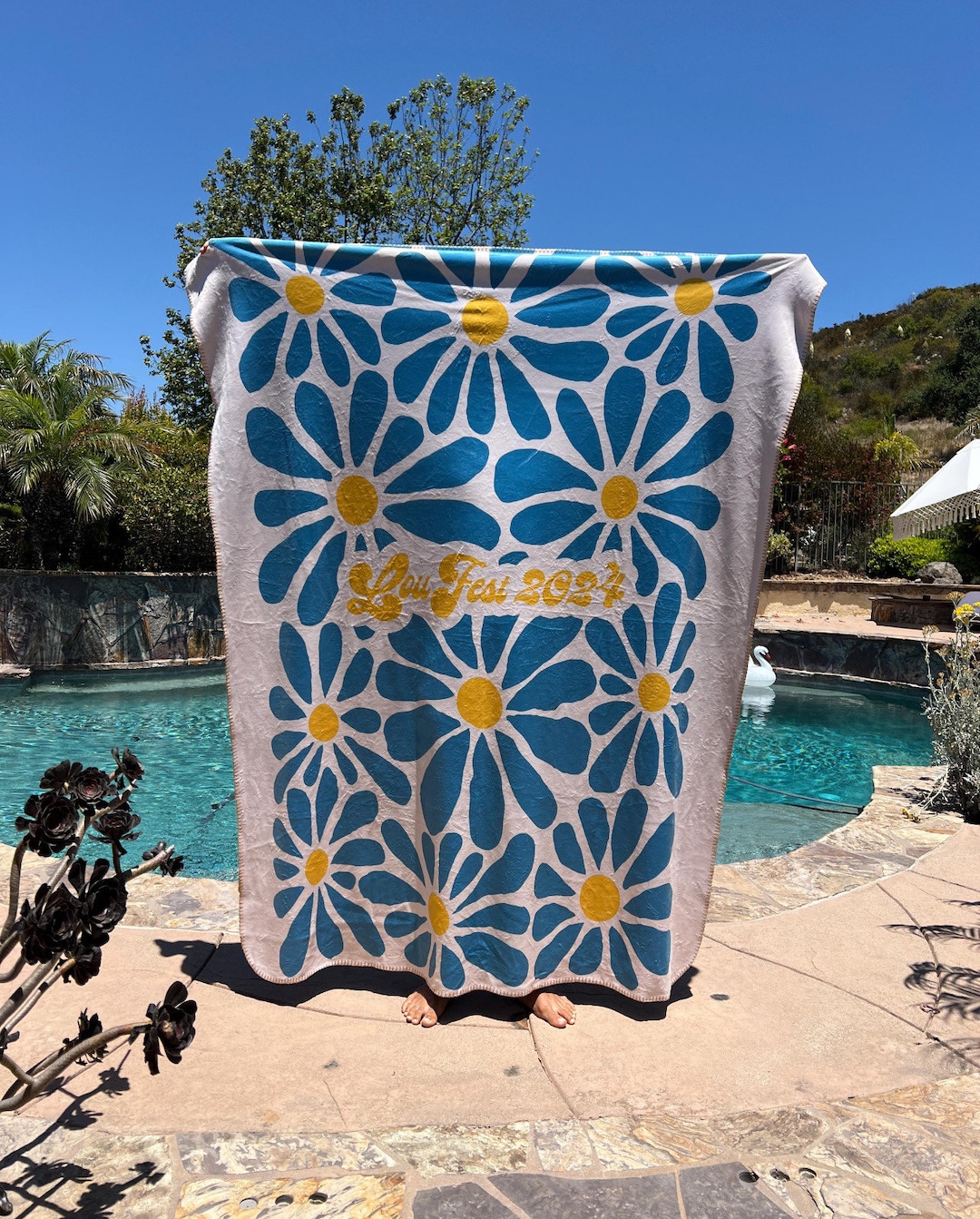 パーソナライズされたフラワーブランケット：素朴なヴィンテージ