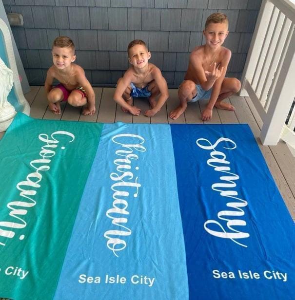 COLORCOMMALL Personalized Beach Towel – 28x53 Inch, Custom Text Name, Microfiber Cotton, Lightweight & Quick-Dry - View #4