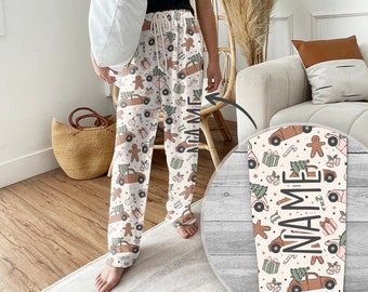 Personalized Christmas Pajama Pants: Groovy Holiday Family PJs