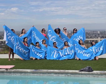 Personalized Beach Towel: Scripty Name, Custom Vacation Gift