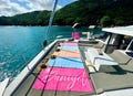 Personalized Beach Towel: Bold Font Custom Name, Vacation Gift