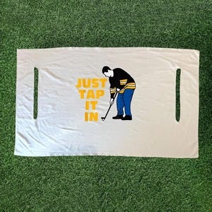 Custom Happy Gilmore Just Tap it in-Golf Cart Seat Cover - Premium Cloth & Comfortable, Personalized Accessories for Golfers