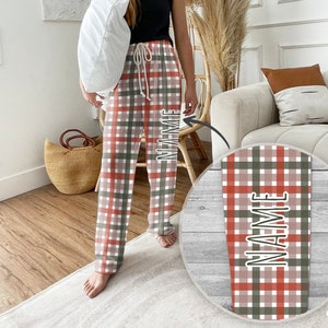 Personalized Plaid Pajama Pants: Custom Christmas Loungewear