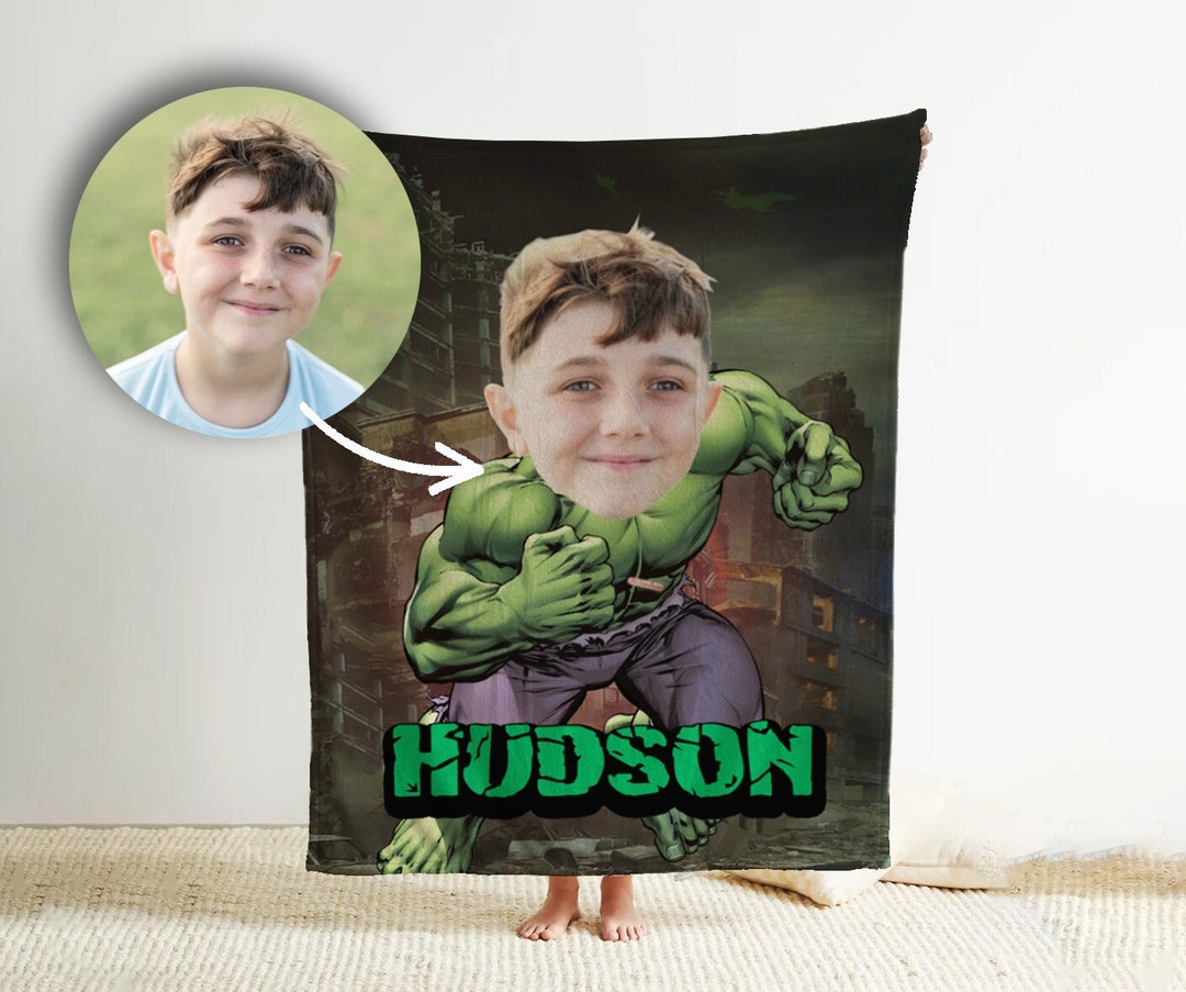 Kids Superhero Blanket, Personalized Kids Blanket, Custom Blanket for