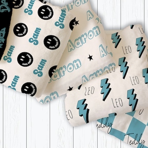 Personalized Kids Blanket: Plush Minky or Sherpa Fleece, Custom Name