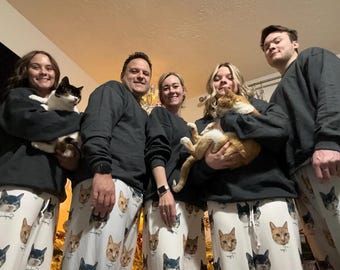 Custom Pet Portrait Pajama Pants: Personalized Dog Photo Gift