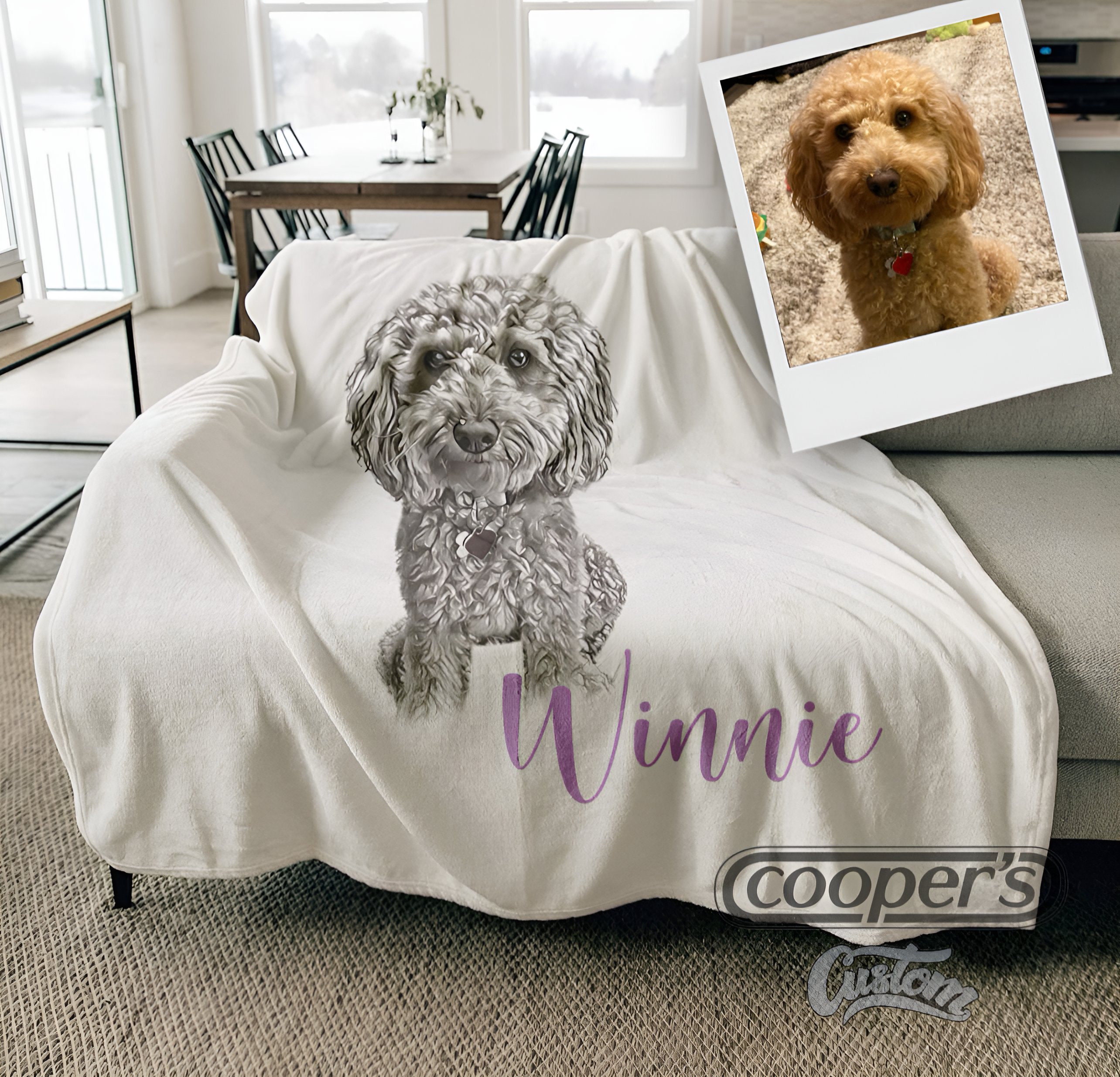 Custom Pet Photo Blanket, Personalized Dog or Cat Blanket - Etsy